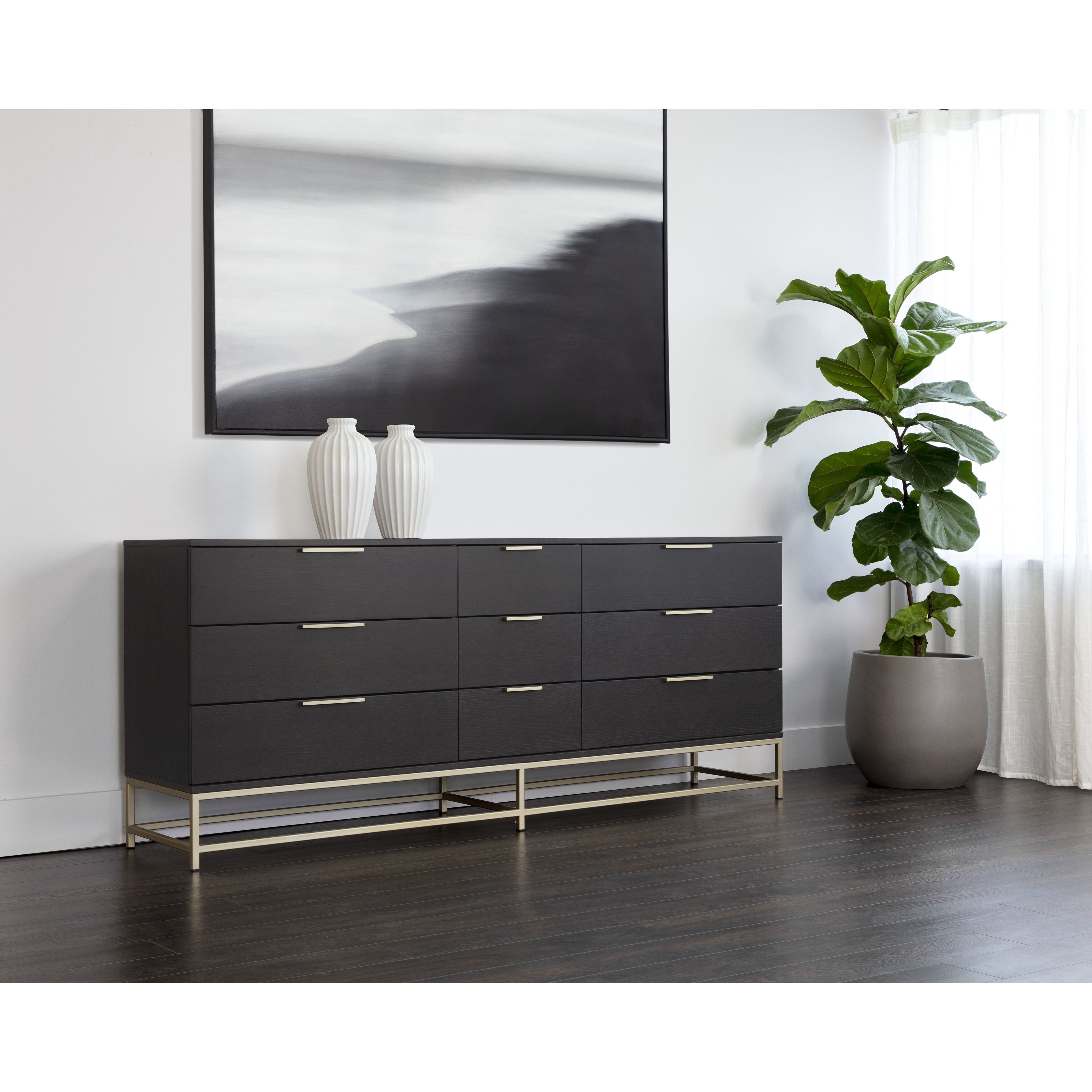 Rebel Gold / Charcoal Grey Dresser, Large
